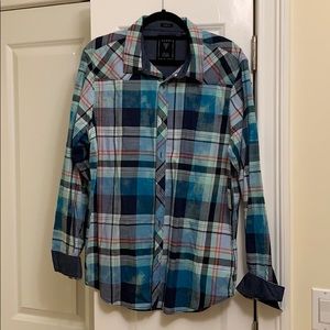Guess Slim Fit Patterned Button Down